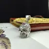 Prata de Lei S925 Pingente Punk Japonês e Coreano Cruz Caveira Masculino Dominador Joia Única Personalidade Retro Europeia e Americana