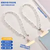 Corrente para Celular com Contas de Pérola, Cordão para Capa de Celular, Corrente Anti-Queda, Pulseira Estilo Influenciador Popular, Alça de Pescoço