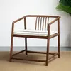 Nueva Silla Redonda de Madera Maciza Estilo Chino Silla de Té para Sala de Té Zen Silla de Gran Tutor de Madera de Fresno Silla Circular Sencilla Casual Silla de Estudio Sillón