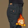 Pantalones Rectos para Hombre de Alta Calidad, Gama Alta, Nuevos para Otoño e Invierno, Cálidos, Versátiles, Forrados de Polar, Resistentes al Desgaste, Ajustados, de Negocios, Lujo Ligero
