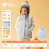 El chaleco de plumón infantil Betas es ligero, cálido y a prueba de viento, adecuado para niños y niñas, con cuello alto y diseño versátil, ideal para usar en invierno.