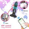 Fabricantes de productos para adultos Collins control remoto inalámbrico APP ventosa telescópico vibración patio trasero tapón anal de silicona venta al por mayor generación