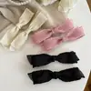 Clip para cabeza de princesa de niña dulce, famoso clip de lazo de organza, clip de flequillo de estilo inmortal que combina con todo, clip de pico de pato