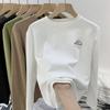 2023 nueva camiseta de manga larga con cuello redondo para mujer, ropa interior adelgazante con forro polar para otoño e invierno, camiseta de terciopelo para otoño e invierno.