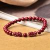 Pulsera Ruize Cinabrio Pixiu Alto Contenido Arena Oro Púrpura Pulsera Pixiu Año del Zodíaco para Mujer Pulsera de Arena al Por Mayor