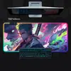 Venta Directa de Fábrica Alfombrilla de Ratón Luminosa de Una Pieza de Color RGB de Zoro Estilo Gaming Alfombrilla Grande para Teclado Alfombrilla Antideslizante para Escritorio