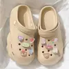 Zuecos de Exterior de Suela Gruesa de Verano para Mujer, Nuevo Modelo 2025, Sandalias de Playa Antideslizantes, Pantuflas de EVA Cerradas que Aumentan la Altura