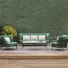 Sofá de exterior patio terraza balcón sofá de ratán Sofá de ratán para jardín al aire libre de ocio protección solar impermeable silla de ratán