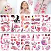 Nueva pegatina de tatuaje de chica rosa de dibujos animados, dulce y genial, linda pegatina para brazo y cara, venta al por mayor