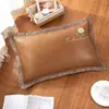 Almohada fresca de verano almohada de tallo de té seda de hielo almohada fresca de bambú almohada fresca de mahjong almohada antigua de ratán de bambú almohada de verano almohada individual de bambú