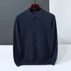 26 novos modelos de suéteres masculinos de cashmere com gola polo, corte solto, tamanho grande, camisa base de malha, suéter de lã, roupas masculinas para negócios