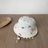 Sombrero de Pescador Bordado para Niños Primavera Verano Delgado Secado Rápido Transpirable Hueco Protección Solar Protector Solar Sombreros para Niños Niñas Bebés