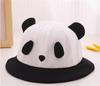 Chapéu de panda super fofo para crianças proteção solar para bebês chapéu de pescador de aba larga chapéu de balde fofo para bebês meninos e meninas