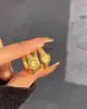 Anillo Reloj Dorado para Mujer ins Nicho Elegante Simple Alto Valor Anillo Abierto Regalo del Día de San Valentín