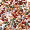 Cuentas de Vidrio de Color Sólido para Otoño e Invierno, Cuentas de Arroz Pintadas, Cuentas Redondas de Color Mixto, Cuentas Planas, Cuentas para Hilo, Materiales para Collar Hecho a Mano DIY, Cadena para Teléfono
