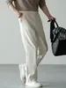 Pantalones casuales de algodón Lyocell semi-elásticos en la cintura, fluidos y elásticos para hombre, pantalones rectos de pierna ancha, fáciles de cuidar, para otoño de 2026