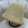 Chapéu de Pescador de Malha Vazada com Aba Larga Feminino Estilo Japonês Casual Versátil Moda Proteção Solar Respirável