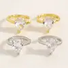 Brinco Ear Cuff Zircônia Gota d'Água Super Brilhante Cruzado Sem Furo Luxo Leve Estilo Frio High-End Nicho Exquisito Clipe de Orelha Brinco