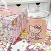 Copo de Água Doméstico Cachorro Yugui Desenho Animado Feminino Ins Nicho Simples Alto Valor Hello Kitty Copo de Vidro Transparente Copo de Café