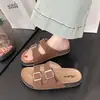 Cross2026 Nuevas Chanclas Francesas Retro de Suela Gruesa con Doble Hebilla Francesas Exquisitas de Verano Moda para Usar Afuera Comercio Exterior