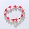 Pulsera de Cristal de Moda Estilo Ins para Mujer, Pulsera de Cristal de Fresa, Pulsera Simple Estilo Coreano para Estudiante Mejor Amiga, Regalo