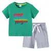 Camiseta para Niños 2026 Verano Nuevo Comercio Exterior Ropa para Niños Ins Estilo Coreano Algodón Manga Corta y Pantalones Cortos para Niños Conjunto de Dos Piezas