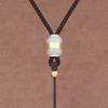 Cordón colgante de jade hetiano de alta gama, cuerda colgante de jade de cera de abejas, cuerda tejida a mano para hombres y mujeres.
