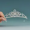 Tiara Coroa Transfronteiriça Coroa de Princesa Infantil Faixa de Cabeça de Cristal Acessórios de Cabelo para Performance de Aniversário Joias para Menina Faixa de Cabeça Brilhante