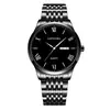 Reloj Romano de Doble Calendario para Hombre Estilo Retro Moda Escala Reloj de Cuarzo Reloj Impermeable Correa de Acero Reloj de Estilo Simple para Hombre