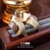 Pendientes de Aguja de Plata Estilo Retro de Hong Kong de Alta Gama Color Maillard Pendientes de Mujer para el Trabajo Estilo Artístico Elegantes de Lujo Ligero