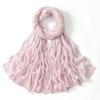 Lenço de Cabeça Feminino de Viscose de Cor Sólida com Aba Larga, Estilo Novo Transfronteiriço, Simples e Macio, Lenço Versátil de Gaze Malaio Vs527