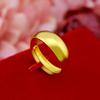 Edición Dorada Método Antiguo 1:1 Anillo de Gipsofila Vintage Clásico Moda Transfronteriza Europea y Americana Impresión Soplado de Arena Lluvia de Meteoros Anillo para Hombre