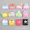 Sanrio saco de escola dos desenhos animados acessórios de resina carta marca creme cola caso de telefone material DIY buraco sapatos fivela decoração