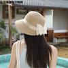 Sombrero de paja de estilo japonés, sencillo y a juego, para mujer, de verano, estilo coreano, elegante, resistente al sol, para playa y vacaciones en la playa.