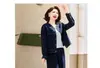 Traje Jeans Feminino da Moda 2026 Primavera e Outono Novo Tendência Jovem Jaqueta Curta Jeans e Calça Wide Leg de Cintura Alta Conjunto de Duas Peças