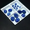 Cabujón Oval Azul de Zafiro Estrella de Fondo Plano Piedra Suelta Zafiro Estrella Joyería DIY Anillo Accesorio Piedra