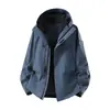Chaqueta exterior tipo concha Luotuo para mujer, tres en uno, cortavientos, impermeable, cálida, ropa de otoño e invierno para viajes y montañismo para hombre