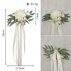 Flores Decorativas para Espejo Retrovisor de Coche de Boda, Flores Decorativas para Sillas, Flores Nuevas para Pasillo de Boda, Flores de Eucalipto para Respaldo de Silla de Boda