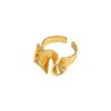 521 Anillo estilo coreano INS nicho diseño de lujo ligero simple geométrico falda con volantes anillo plata esterlina S925 anillo femenino