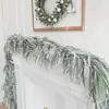 Navidad Artificial Popular Transfronteriza con Escarcha de Nieve Hojas de Pino Ratán Hojas de Dinero Adornos para Chimenea del Hogar Decoraciones Navideñas para Exteriores