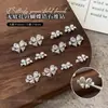 Zircônia brilhante com strass de borboleta, novos acessórios de nail art de luxo e alta qualidade, anel de strass de borboleta branco translúcido para nail art