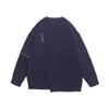 Catálogo invierno Nuevo suéter de punto de marca de moda con costuras para hombre, camisa casual de fondo irregular, suéter de punto de color contrastante
