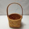 Cesta de Picnic para Exterior Cesta de Flores de Halloween Cesta Redonda de Rattan Cesta para Arreglos Florales Cesta de Mimbre Tejida a Mano Adornos para Decoración del Hogar