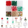 Set Navideño Caja de Regalo Transfronteriza Cuentas de Vidrio Cuentas de Arroz Paquete de Materiales para Herramientas Juego de Accesorios para Pulseras Hechas a Mano