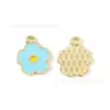 Acessórios de Joia com Gotejamento de Óleo de Flor DIY Pulseira Pingente de Liga Corrente de Celular Chaveiro Pingente Material Artesanal