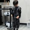 Roupas Infantis 2024 Primavera e Outono Estilo Coreano Retrô Colete Jeans Sem Manga Terno Duas Peças para Meninos e Crianças Pequenas