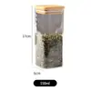Frasco Sellado Cuadrado de Vidrio para Uso Doméstico, Adecuado para Almacenar Granos y Frutas Secas, Frasco de Almacenamiento de Vidrio de Borosilicato Alto, Frasco Sellado para Alimentos