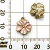 Mezcla 30 Flores Blancas con Goteo de Aceite Nuevos Accesorios de Joyería DIY Rosa Margarita Colgante Pequeño Pendientes Colgante
