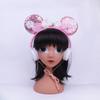Llegada Nueva 2021 Auriculares con Cable Lindos de Minnie Dibujos Animados Lazo Lentejuelas Creativos Auriculares para Estudiante con Cable