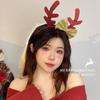 Diadema Navideña Luminosa Estilo Mori Accesorios para el Cabello Horquilla de Astas Pequeñas Accesorios para Horquilla Diadema de Cuernos de Alce Tocado Luminoso para Mujer